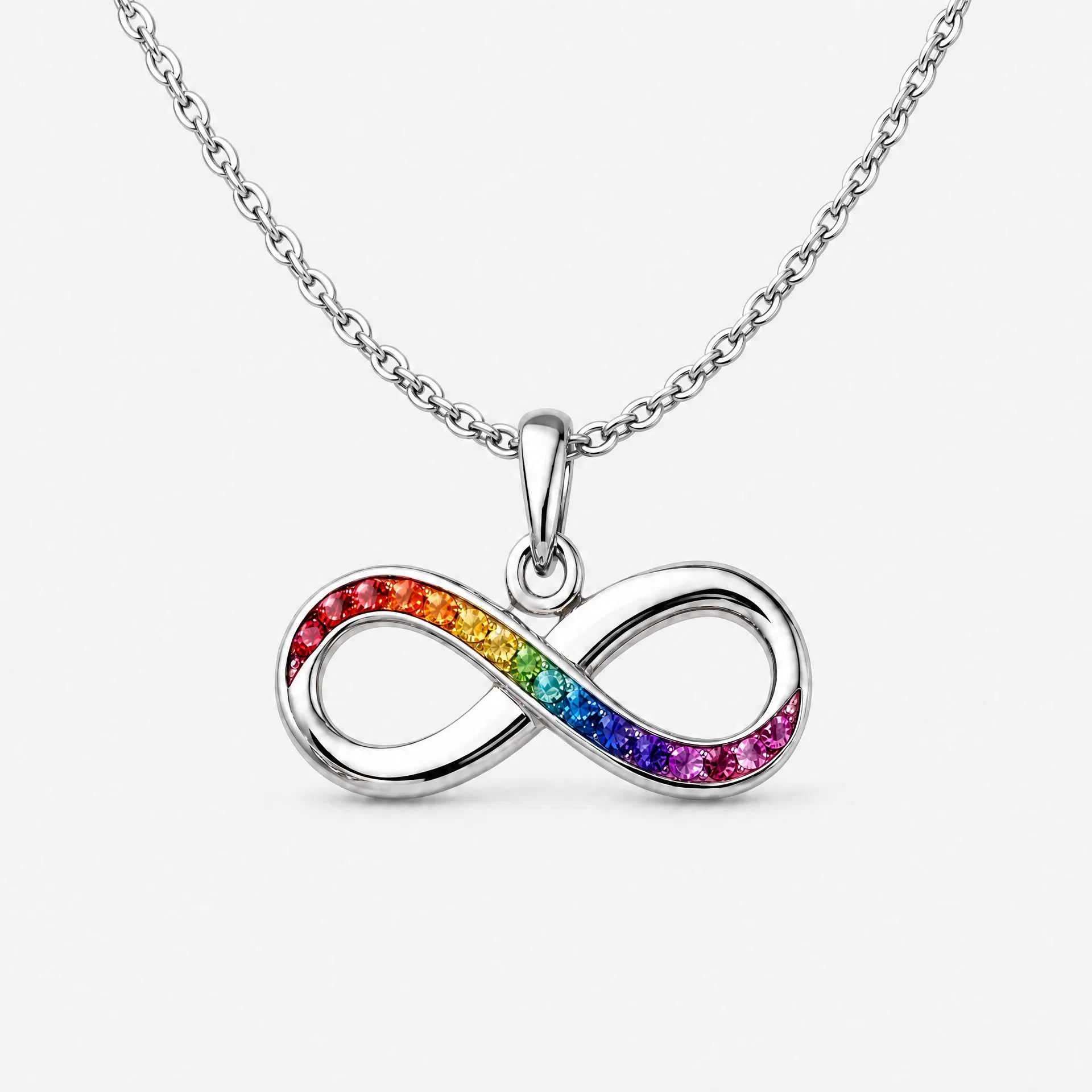 Lumera rainbow infinity necklace